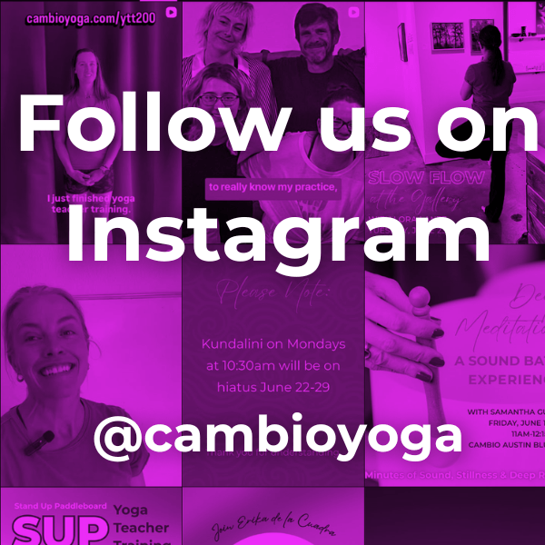 Follow us on instagram @cambioyoga