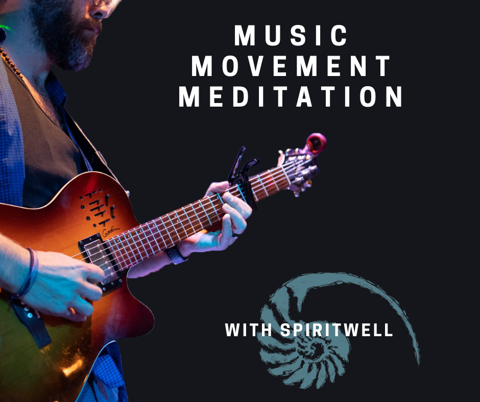 Photo of Austin play guitar with Spritiwell symbol
